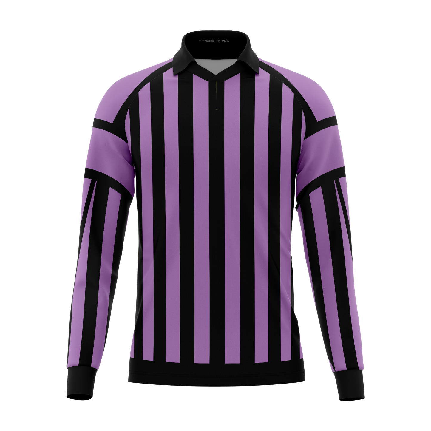 Referee Purple Jersey Patriot Sports  Front View. Printed all over in HD on premium fabric. Handmade in California. 