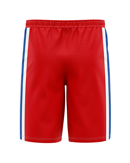 BASEBALL Mesh Shorts   Patriot Sports    Back View. in Red .  