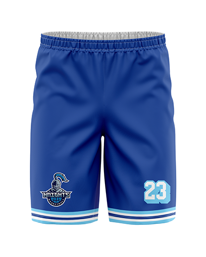 BASKETBALL Game Shorts Patriot Sports  Front View. Printed all over in HD on premium fabric. Handmade in California.