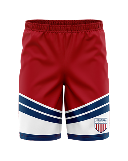 HOCKEY Mesh Shorts   Patriot Sports   Front View. Printed all over in HD on premium fabric. Handmade in California.