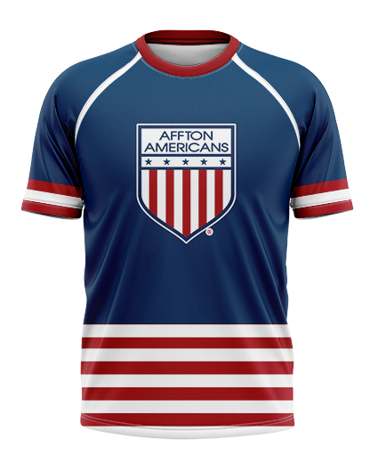 HOCKEY Raglan Jersey Short Sleeve    Patriot Sports   Front View. Printed all over in HD on premium fabric. Handmade in California.