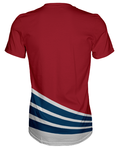 HOCKEY T-shirt   Patriot Sports    Back View .Multicolored. 