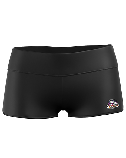 VOLLEYBALL Booty Shorts   Patriot Sports    Front  View. Printed all over in HD on premium fabric. Handmade in California.